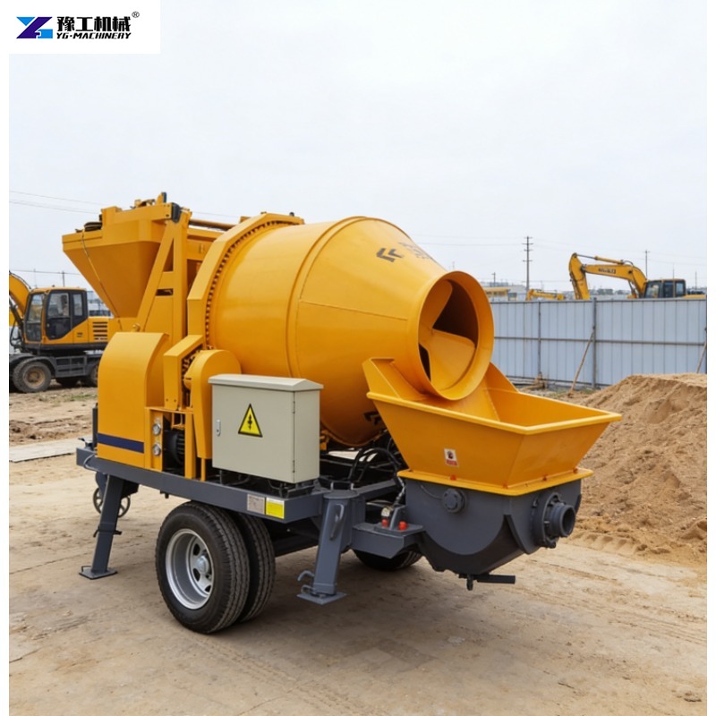 Concrete Mixer Machine - خلاطة خرسانة كهربائية محمولة على مقطورة
