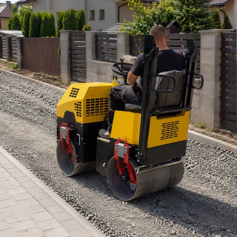 Heavy Equipment Construction - مدحلة طرق اهتزازية مزدوجة الأسطوانة، معدات