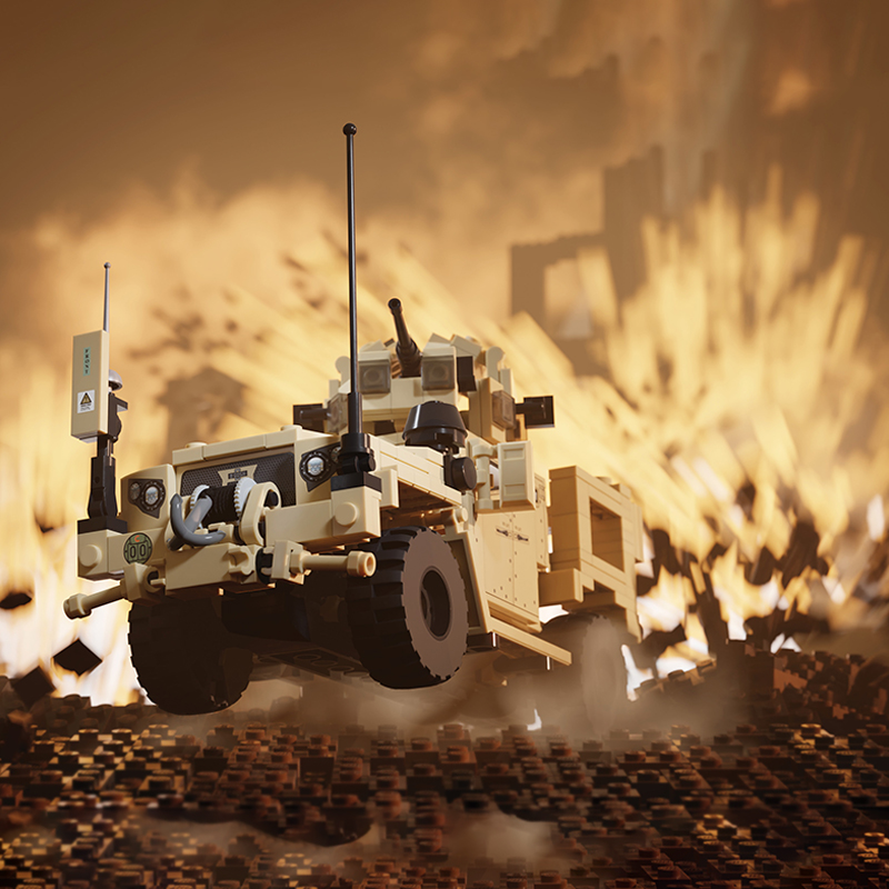 Heavy Equipment Lego - نموذج شاحنة تكتيكية ثقيلة M1278، قطع