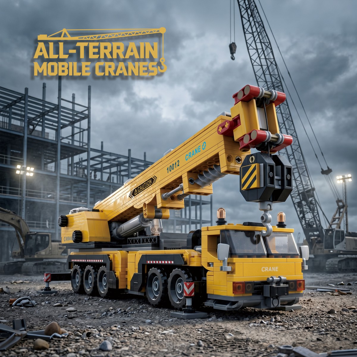 Heavy Equipment Lego - 989 قطعة مكعبات بناء نموذج رافعة