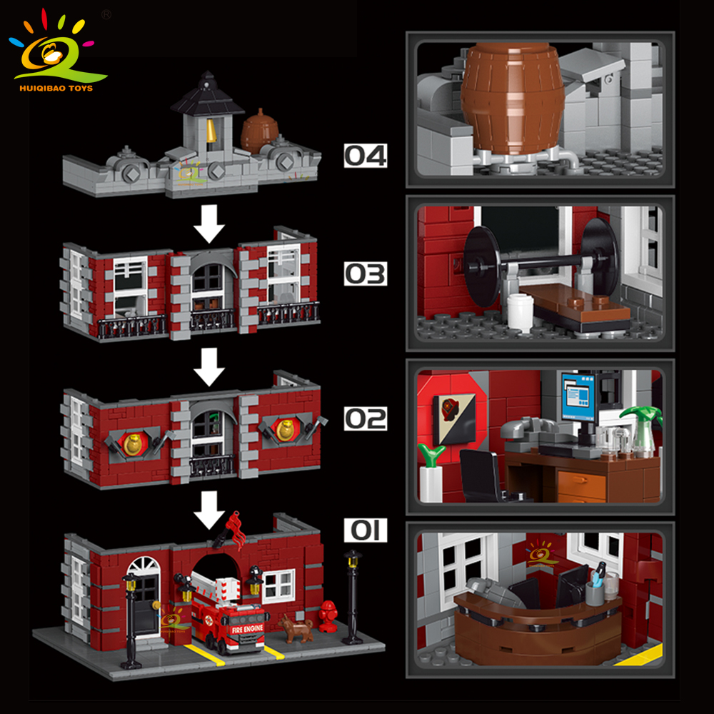 HUIQIBAO 1823 قطعة MOC محطة إط - مراجعة Heavy Equipment Lego وسعره