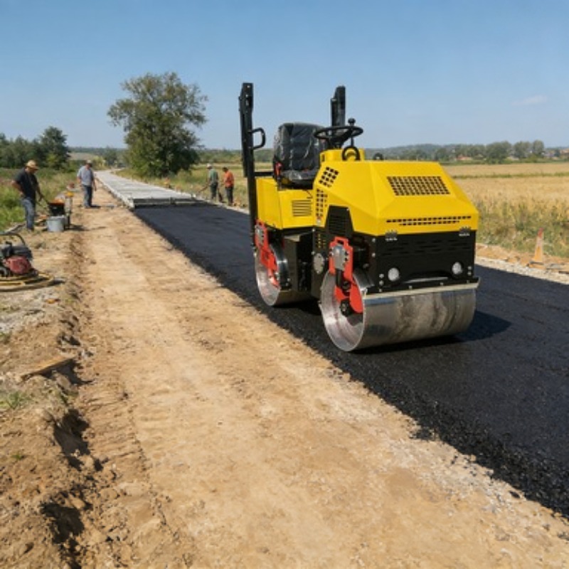 مدحلة طرق أحادية الأسطوانة، مد - مراجعة Heavy Equipment Construction وسعره