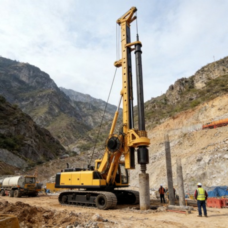 جهاز حفر دوار ثقيل بقوة 240 كي - مراجعة Heavy Equipment Drilling Rig وسعره
